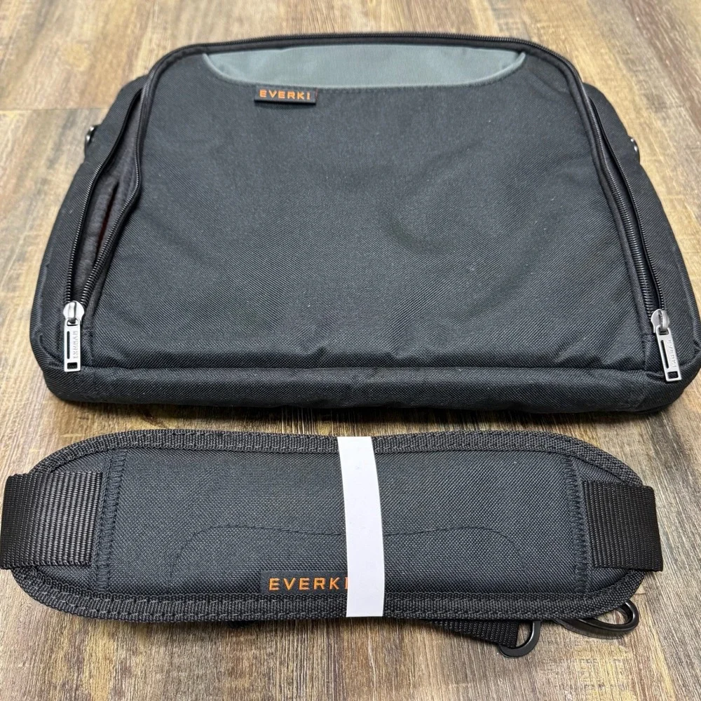 Everki Black Laptop Briefcase Messenger‎ Bag Business Travel Office
